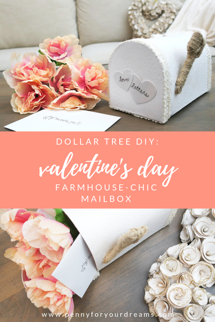 Dollar Tree Valentine's Day DIY | Farmhouse Valentine Mailbox Decor