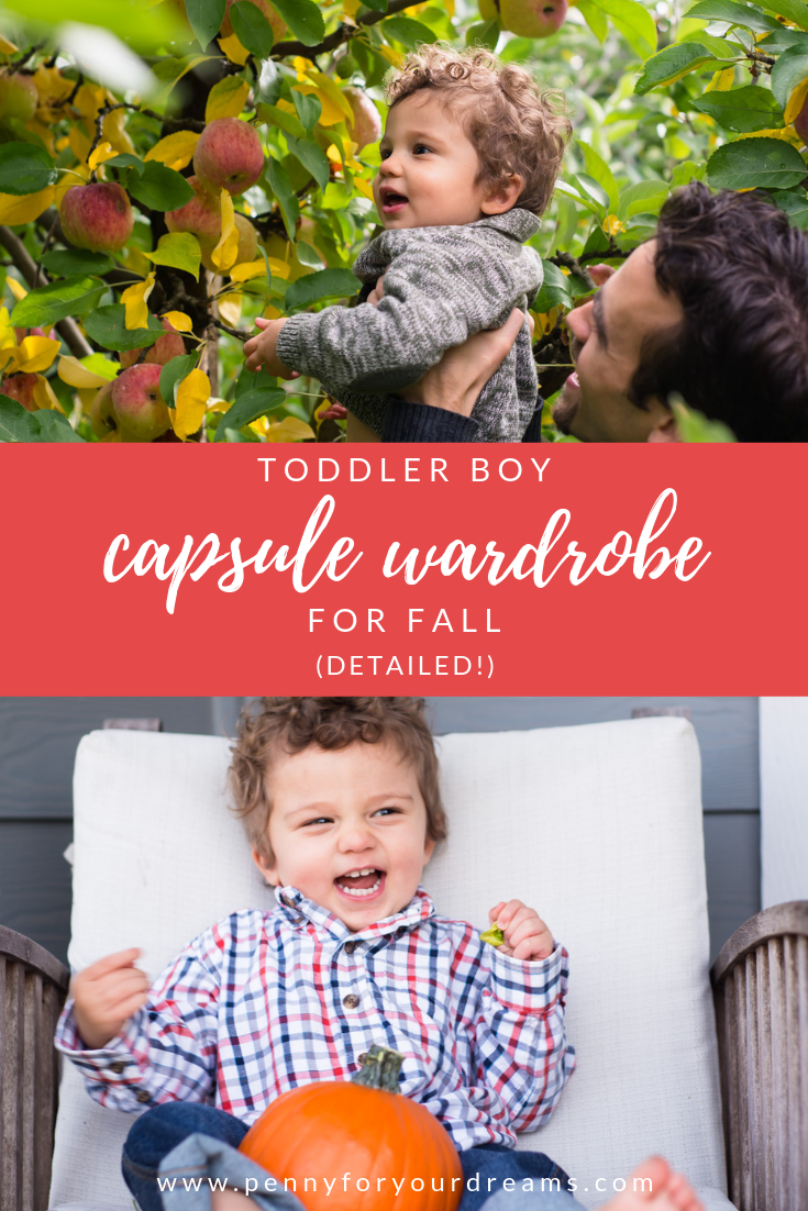 Detailed Toddler Boy Fall Capsule Wardrobe (with photos!)