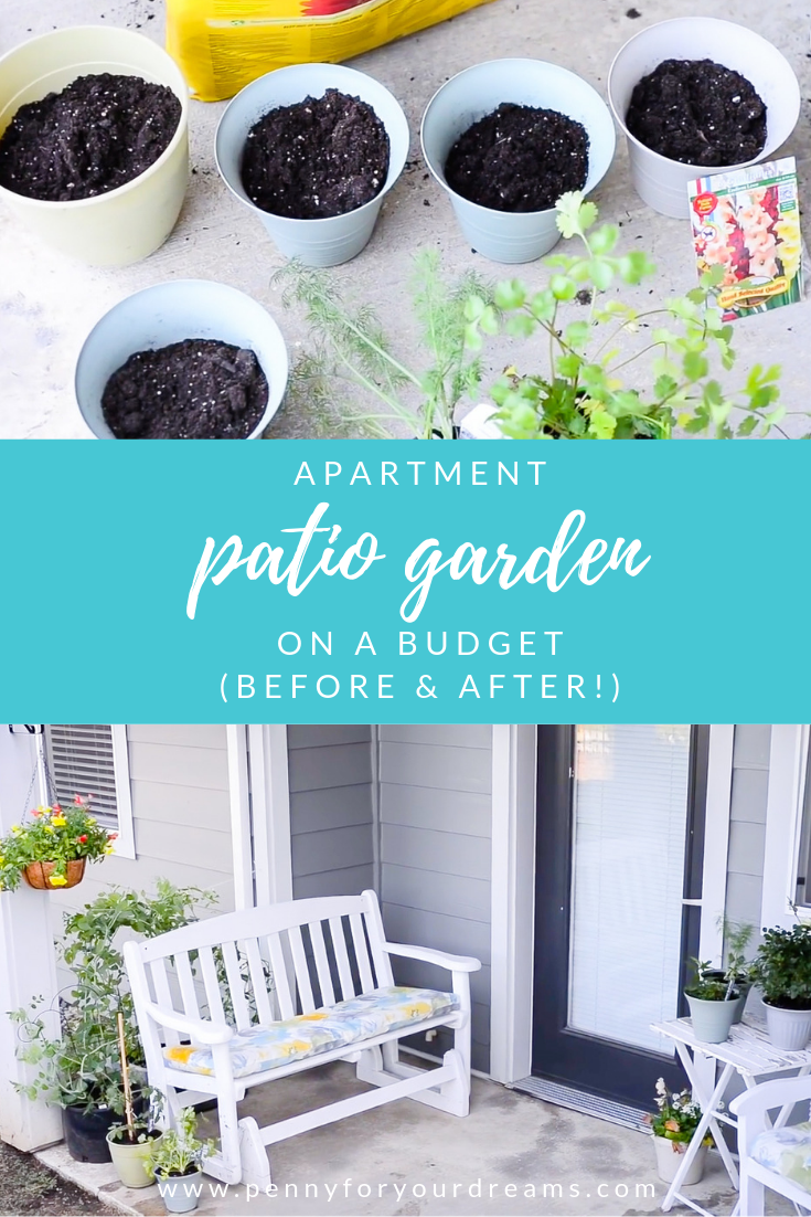 Apartment Patio Garden on a Budget | Before and After!