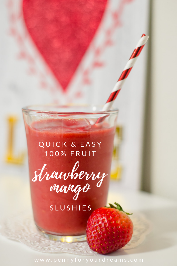 4 Ingredient Strawberry Mango Slushies
