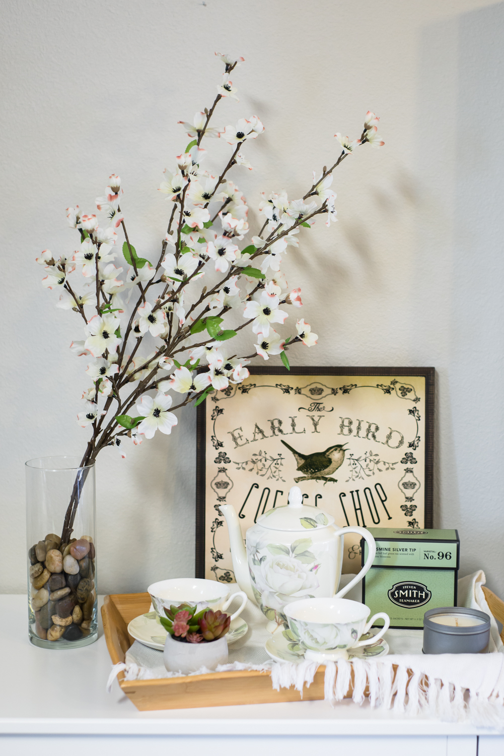 $6 Dollar Tree Floral Arrangement | Dogwood Blossom DIY