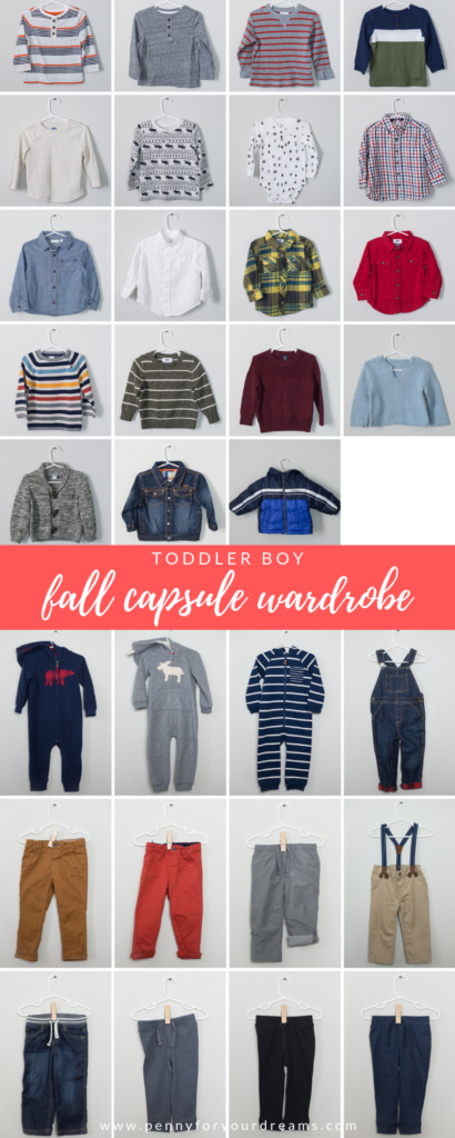 Detailed Toddler Boy Fall Capsule Wardrobe (with Photos!) + Tips & Ideas!