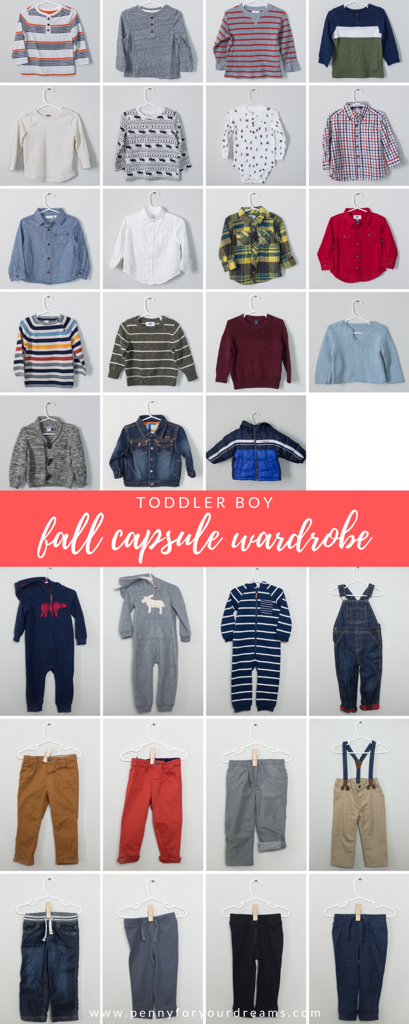 Detailed Toddler Boy Fall Capsule Wardrobe (with photos!)