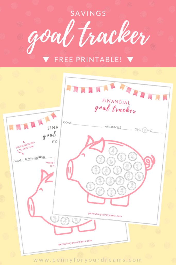 FREE Savings Goal Tracker | Piggy Bank Printable