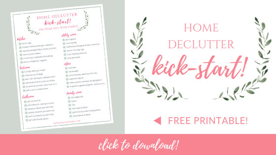 FREE Decluttering Checklist! | Home Declutter Kick-start Download