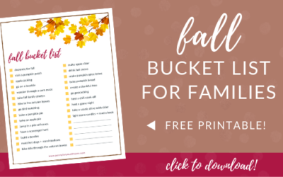 Fall Bucket List for Families – FREE Printable Checklist!